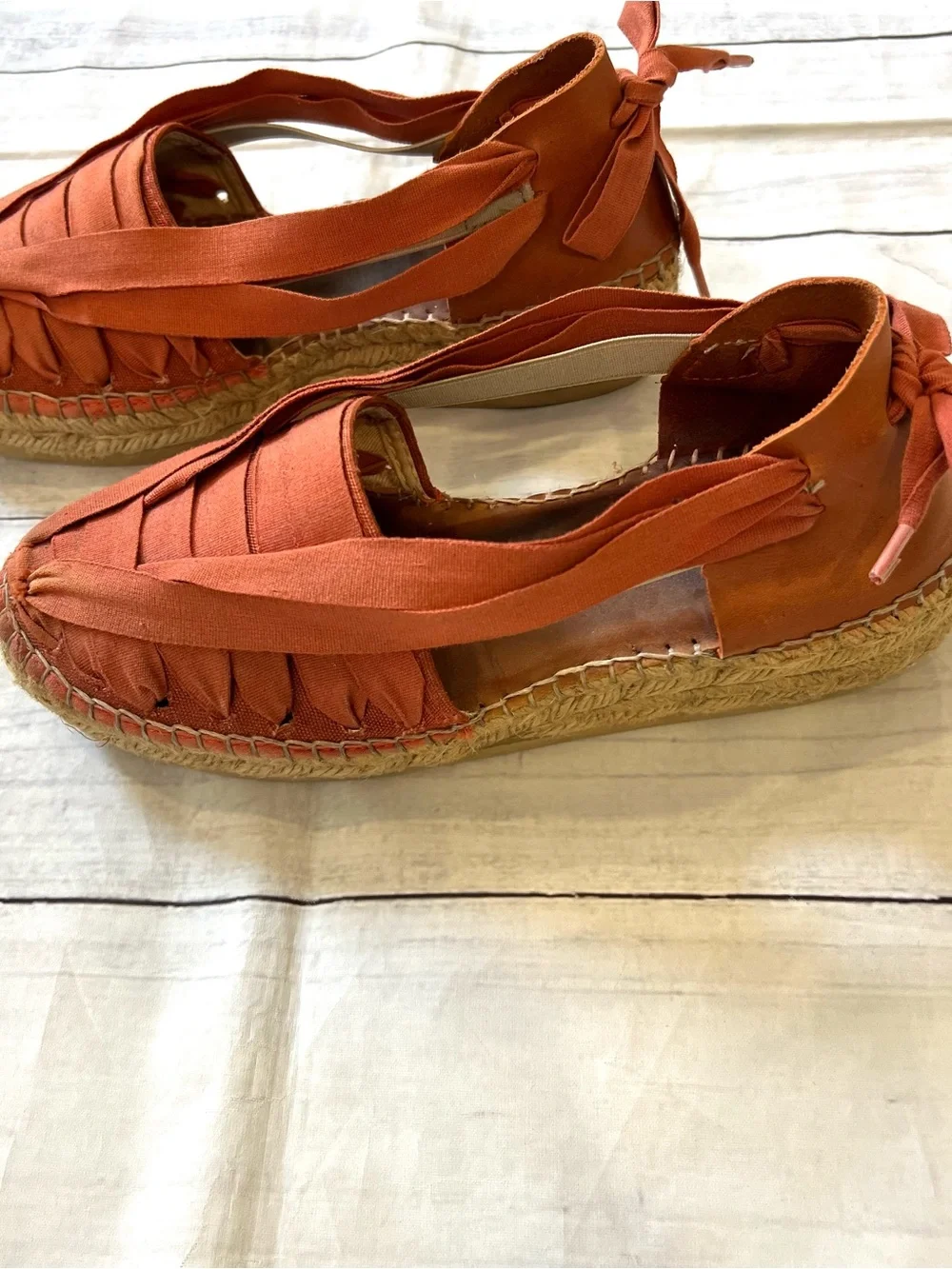 Naguisa Rust Orange Espadrilles
